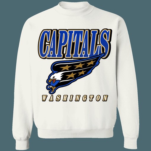 Washington Capitals Screaming Eagle Retro NHL Sweatshirt Hoodie TShirt - Perfect Gift For Hockey Fans - Image 2