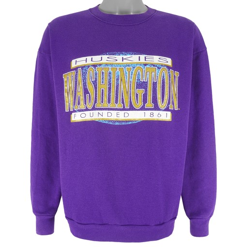 Washington Huskies Crew Neck Sweatshirt, 1990s Vintage American Football Shirt - Perfect Gift for Dad