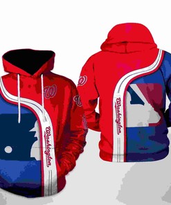 Washington Nationals All Over Print MLB Team 3D Hoodie Zipper - Mens 3D Hoodies