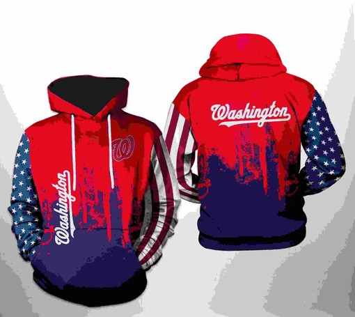 Washington Nationals All Over Print MLB Team US 3D Hoodie - 3D Hoodies for Men Graphic