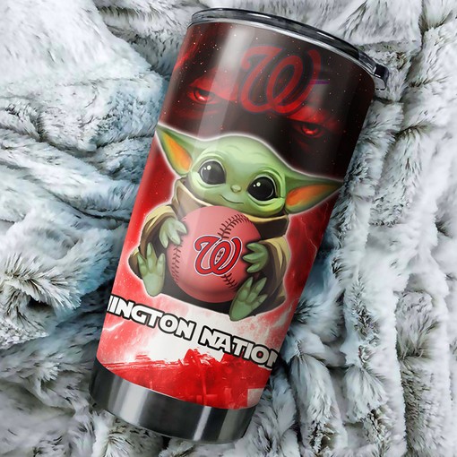 Washington Nationals Baby Yoda Edition MLB Tumbler - Personalized Design
