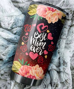 Washington Nationals Cool Flower Design Best Mom Ever MLB Tumbler with a Stylish and MLB Design