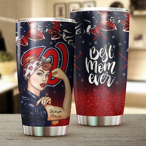 Washington Nationals MLB Tumbler for Personalized and Strong Best Moms with Iconic Logo