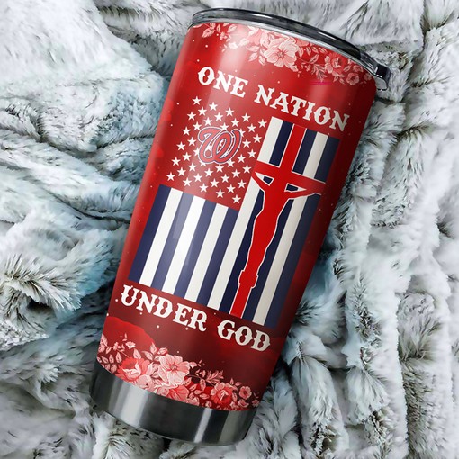 Washington Nationals One Nation Under God Edition MLB Tumbler - Personalized Design
