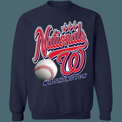 Washington Nationals Vintage MLB Crewneck Sweatshirt Hoodie Shirt - Ideal For Baseball Fans - Image 4