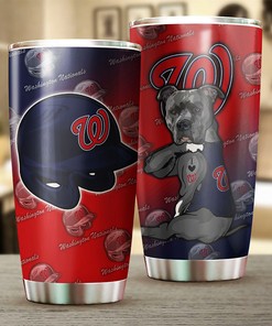 Washington Nationals Witty Charm Funny Dog MLB Tumbler with a Unique MLB Design