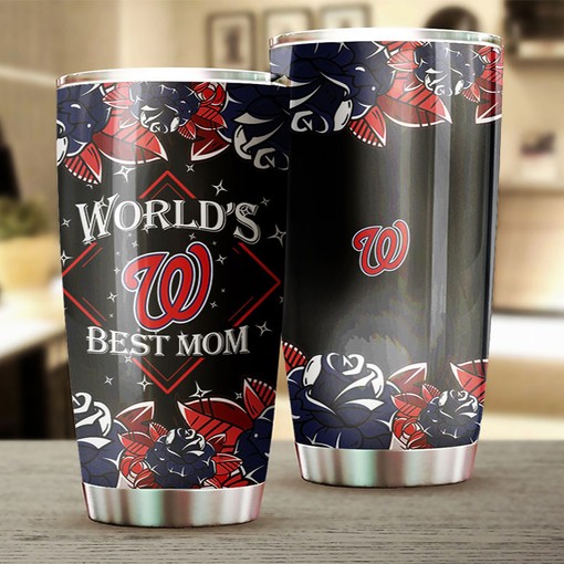 Washington Nationals World's Best Mom Edition MLB Tumbler - Personalized Design - Image 2