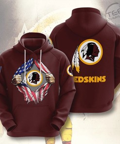 Washington Redskins 3D Hoodie with All-Over Prints and Graphics for NFL Fans