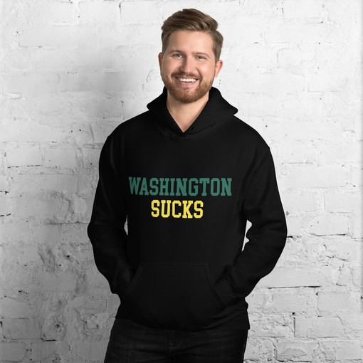 Washington Sucks Oregon Rivalry Hoodie Sweatshirt Sport Shirt for Fans - Image 2