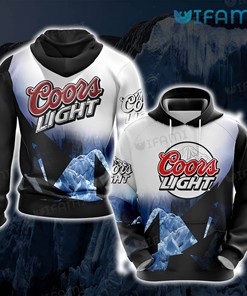 Water Effect Custom Name Coors Light All Over Print 3D Hoodie for Beer Lovers