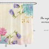 Watercolor Floral Plant Shower Curtain with Hooks for Your Bathroom