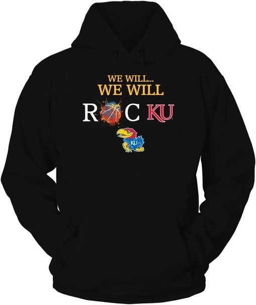 We Will Rock U Kansas Jayhawks Hoodie - NCAA College Shirts for Men and Women