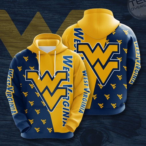 West Virginia Mountaineers All Over Print Hoodie in 3D with Eye Catching Design