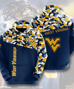 West Virginia Mountaineers Custom All Over Print Sport Hoodie in 3D