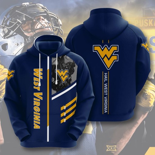 West Virginia Mountaineers Custom Hoodie with 3D Print in Stunning Design