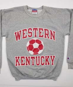 Western Kentucky University Gray Soccer Sweatshirt, College Shirts for Men