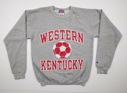 Western Kentucky University Gray Soccer Sweatshirt, College Shirts for Men