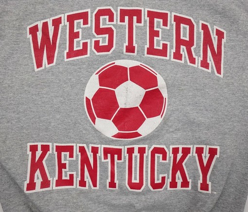 Western Kentucky University Gray Soccer Sweatshirt, College Shirts for Men - Image 2
