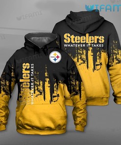 Whatever It Takes Melting Pattern - Steelers 3D All Over Print Hoodie with Unique Design