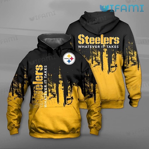 Whatever It Takes Melting Pattern - Steelers 3D All Over Print Hoodie with Unique Design