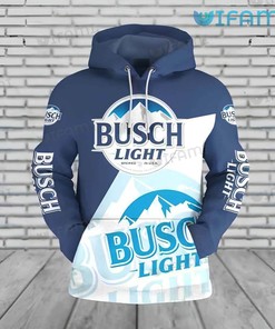 White And Blue All Over Print 3D Hoodie for Men - Gift for Beer Lovers