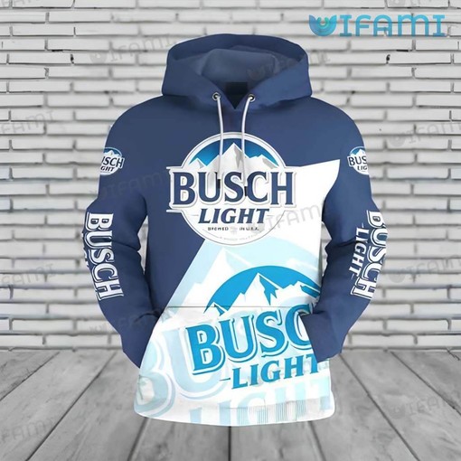 White And Blue All Over Print 3D Hoodie for Men - Gift for Beer Lovers