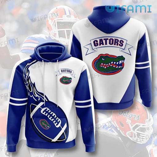 White Blue Logo Florida Gators Hoodie - 3D All Over Print Football Design