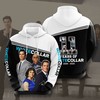 White Collar Custom All Over Print 3D Hoodie with Design