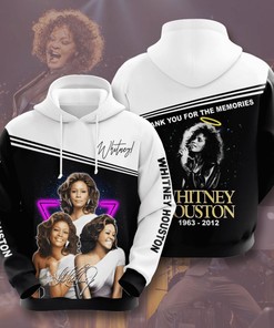 Whitney Houston Pop Music Icon Custom All Over Print 3D Hoodie with Memorable Design