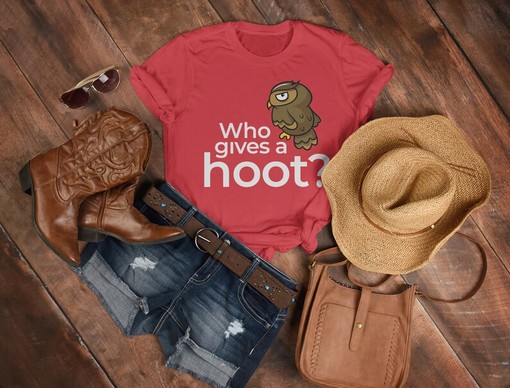 Who Gives A Hoot Owl Tee, Nocturnal Animal Unisex Shirt - Image 3