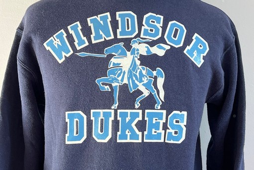 Windsor Dukes Sports 80s Vintage Blue Russell Athletic Hoodie Sweatshirt, Unisex Sweatshirt Hoodie Shirt, Sport Shirts - Image 2