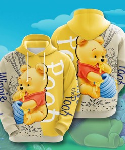 Winnie The Pooh Custom All Over Print 3D Hoodie Design