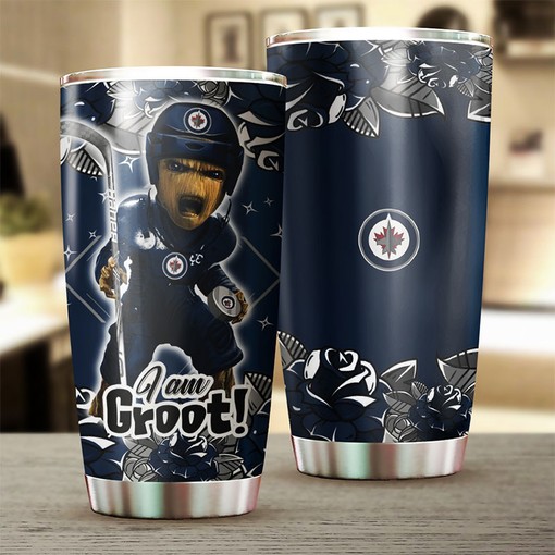 Winnipeg Jets I Am Groot NHL Tumbler - Must-Have for Fans - Image 2