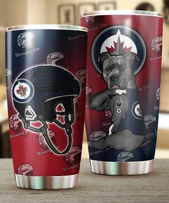Winnipeg Jets NHL Tumbler NHL Fans' Funny Dog Design Tumbler, Perfect for Gifting with Tumbler Ideas