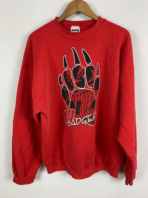 Wisconsin Badger State Pullover Sweatshirt - Gifts for Football Fans - Vintage Design for Trendy Fans