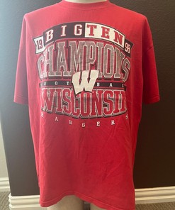 Wisconsin Badgers 1998 Big Ten Champs Red Shirt - Classic NCAA Clothing with State University Shirt