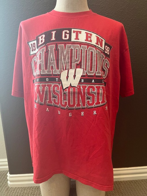 Wisconsin Badgers 1998 Big Ten Champs Red Shirt - Classic NCAA Clothing with State University Shirt
