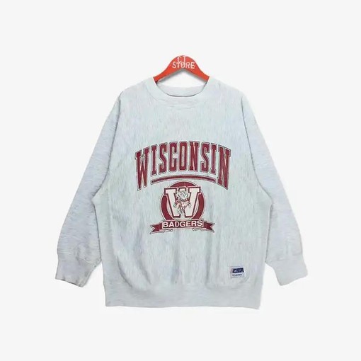 Wisconsin Badgers Football Spellout Sweatshirt - NCAA Gear for College Students with ncaa shirt kids