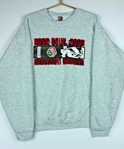 Wisconsin Badgers Rose Bowl Crewneck Sweatshirt - NCAA Football Gear for Fans with ncaa shirts women
