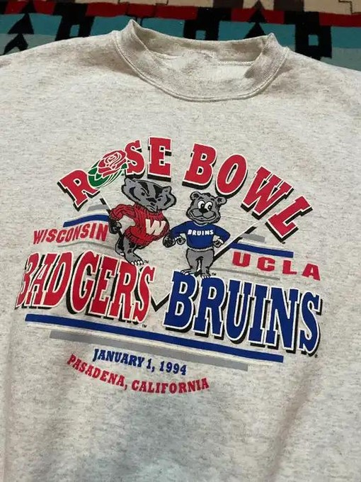 Wisconsin Badgers Rose Bowl Sweatshirt from 1994, Perfect Gift for NCAA Fans with State University Shirt - Image 2