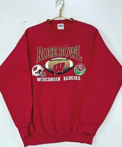 Wisconsin Badgers Rose Bowl Vintage 90s Sweatshirt Hoodie - NCAA Fan Apparel