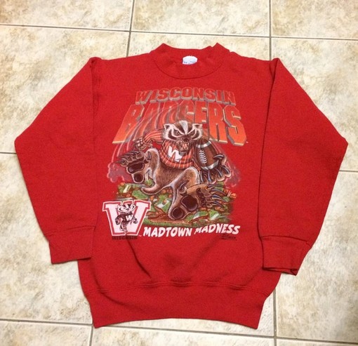 Wisconsin Badgers Sweatshirt, Shirt, and Hoodie A Must-Have Gift for Her/Him in a Vintage Style 1990s