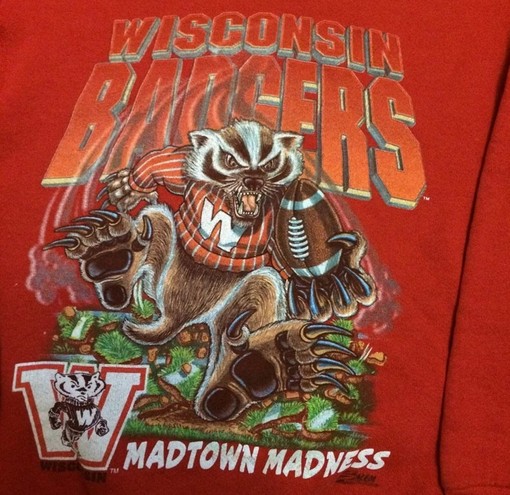 Wisconsin Badgers Sweatshirt, Shirt, and Hoodie A Must-Have Gift for Her/Him in a Vintage Style 1990s - Image 2