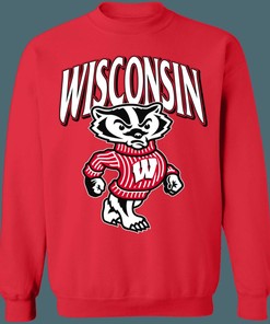 Wisconsin Badgers Vintage NCAA Crewneck Sweatshirt Hoodie Shirt Gifts for NCAA Fans