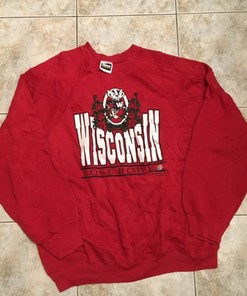 Wisconsin Badgers Vintage Style 1990s Rose Bowl Sweatshirt Bundle, Perfect NCAA Fans with ncaa shirts women