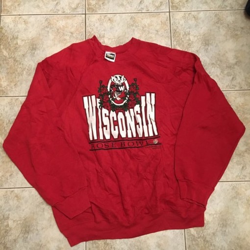 Wisconsin Badgers Vintage Style 1990s Rose Bowl Sweatshirt Bundle, Perfect NCAA Fans with ncaa shirts women