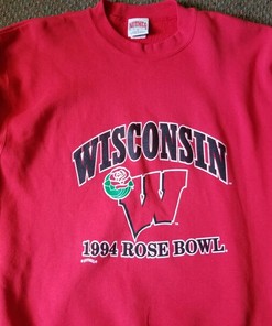 Wisconsin Badgers Vintage Style 1994 Rose Bowl Sweatshirt with sport shirts girls