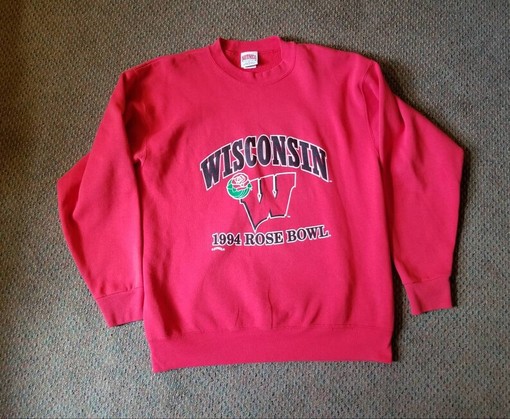 Wisconsin Badgers Vintage Style 1994 Rose Bowl Sweatshirt with sport shirts girls - Image 2