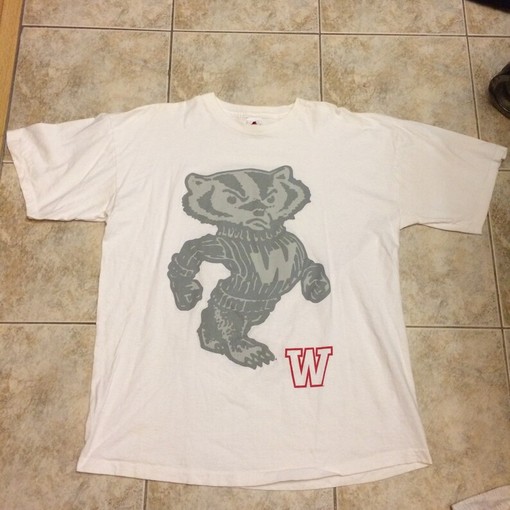 Wisconsin Badgers Vintage Style Big Logo Shirt And Sweatshirt Bundle, NCAA T-shirt with ncaa shirt kids