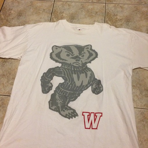 Wisconsin Badgers Vintage Style Big Logo Shirt And Sweatshirt Bundle, NCAA T-shirt with ncaa shirt kids - Image 2
